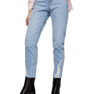 NWT TOPSHOP Distressed Straight Leg Jeans